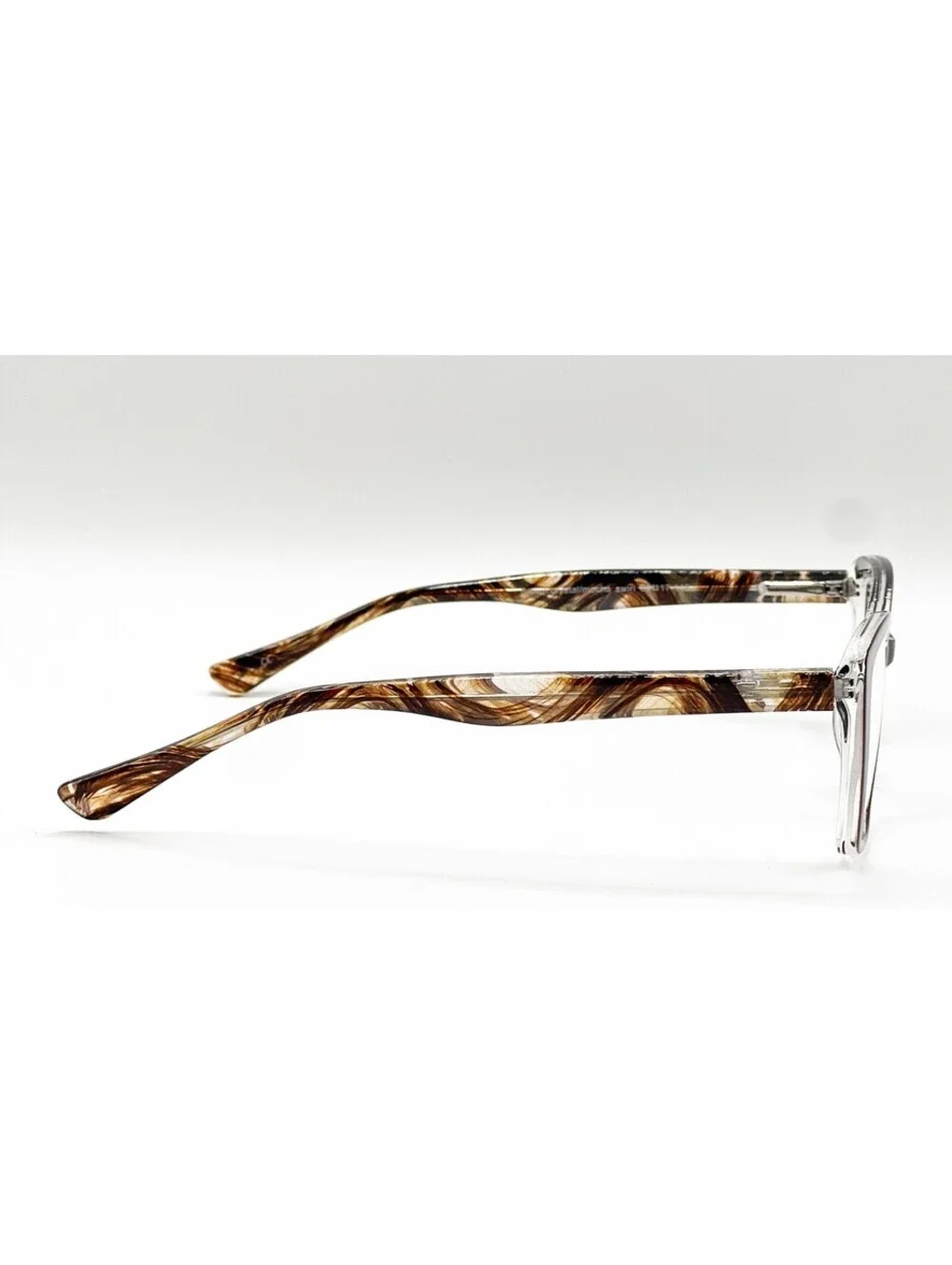 Modern Stirring Brown Crystal Mocha Cat Eye Authentic Eyeglass Frames 54-17-145
